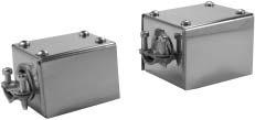 G Style - Terminal box W Terminal boxes eliminate the risk of electrical shock and electrical short by enclosing the terminals in a heavy duty stainless steel box.