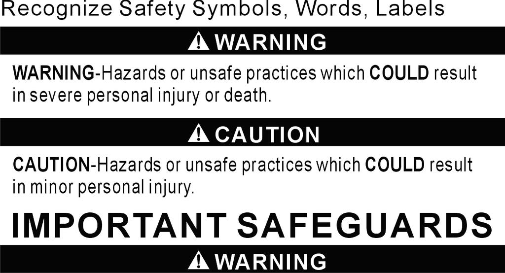 What You Need to Know About Safety Instructions Warning and Important Safety Instructions appearing in this manual are not meant to cover all possible conditions and situations that may occur.
