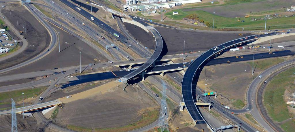 Complexity Multi-discipline Complex Project The Northeast Anthony Henday Drive project consisted of 27 km of 8-lane divided freeway with 189 lane km of roadway, 9 service interchanges, 7 grade