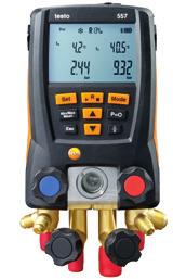 reports in just one click Digital manifold testo 557 For the convenient installation and servicing of air conditioning and refrigeration systems Temperature and