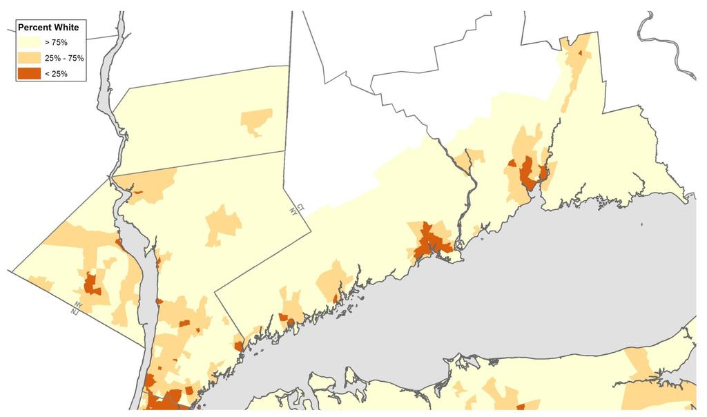 44% of lower Hudson Valley lives in