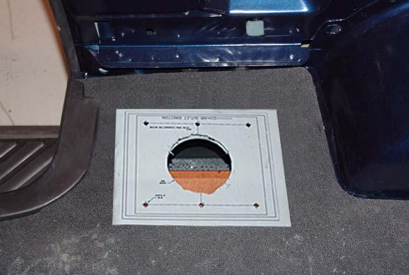 Mounting the Air Top 000 Heater CAUTION Always check for obstructions under vehicle before drilling.