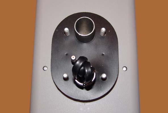 Temporarily place the heater mounting plate in position and insert 4 locator bolts through plate.