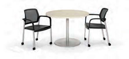 Available in a variety of functional tabletop shapes, heights, finishes, and leg styles, Merge tables are the perfect solution for public areas, active café