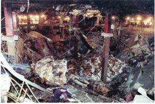 Summary of the 1993 Event Explosion in the underground garage Damage from bomb Fire confined to 25-30 vehicles Emergency communication systems damaged Power interrupted Smoke and dust migration to