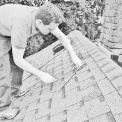 Step 2 Using either a string or template, create a 14½ inch circle onto the roof shingles.