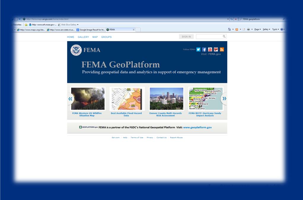 Geospatial Data Sources FEMA GeoPlatform Open access National Flood Hazard Layer Mitigation based