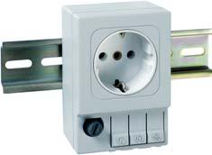 Electrical Socket SD 035 Series Quickly connected Available with or without fuse Clip fixing The DIN rail mounted electrical socket can be quickly fitted and connected in enclosures allowing the use