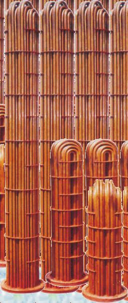 Most shell-and-tube heat exchangers are either 1, 2, or 4 pass designs on the tube side. This refers to the number of times the fluid in the tubes passes through the fluid in the shell.