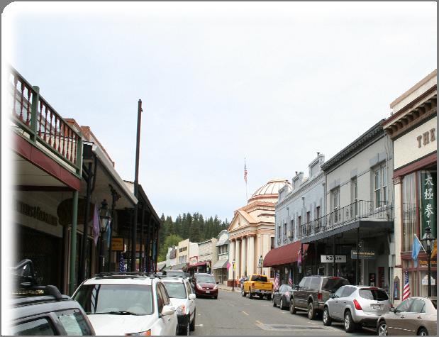 Another important feature of Grass Valley's historic downtown is the curvature of the street, the slope or gradient as one travels north and west respectively once entering from State Route 49, and