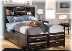 overlay drawer fronts and felt drawer bottom on select drawers Storage bed features 8 drawers King and queen beds also