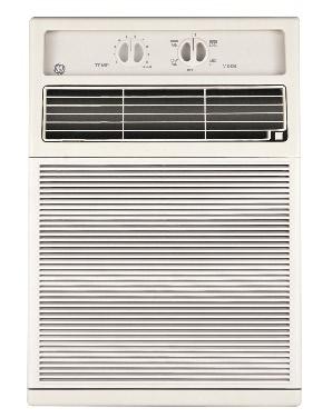 Slide-Aire room air conditioners GE Slide-Aire room air conditioners 10-position thermostat Vertical slider kit panel Multiple cooling and fan speeds Four-way adjustable air discharge AGX10AH 10,000