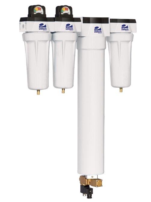 Modular Membrane Compressed Air Dryers Energy Efficient, Space Saving Design Inside-to-outside permeation for greater efficiency Helically wound bundles for low pressure drop, high flow capacity