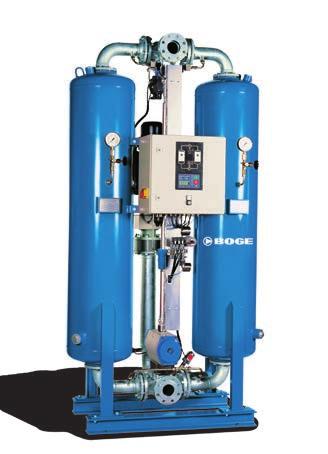 Adsorption dryers DAV 75 to DAV 1035 externally heated with vacuum regeneration including pre-filter and after-filter Flow capacity: 420 14500 m³/h, 241 8359 cfm Max.