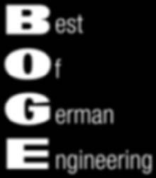 BOGE also stands for the Best Of German Engineering because we have been putting our experience in innovative solutions and outstanding products into action for four generations and for more than 100
