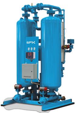 investment Low outlet pressure dew points achieved without the use of blowers or booster heaters Fully packaged, skid mounted design, provides ease of installation HPD Series Heated Purge Desiccant