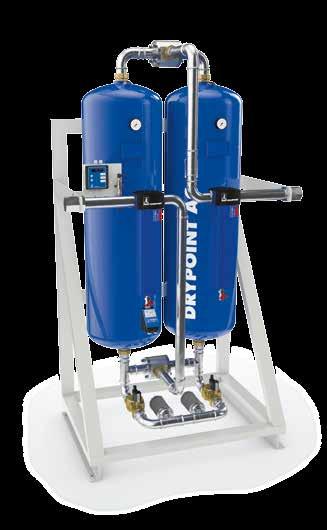 The desiccant adsorbs moisture to a pressure dew point as low as -40 C (optional -70 C), ensuring trouble-free and efficient production.