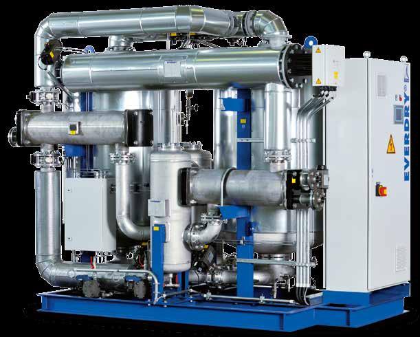 Desorption by means of heat of compression: EVERDRY HOC The models of the EVERDRY HOC series can be used in all systems where compressed air is produced without oil.