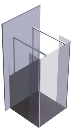 LUX Lux Fixed Shower Screen Panel