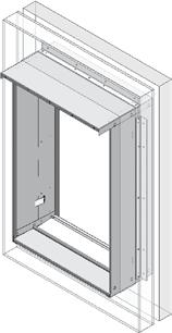 from inside or outside the building (FIG. 12). The side and top brackets position need to be adjusted to suit the method and building material. 1. With drain holes facing outside, position the sleeve towards the wall until the support brackets are set on wall edge.