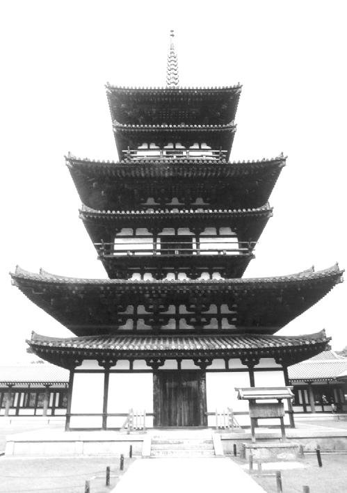 Figure 7: The section of Pagoda in Horyuji Temple.