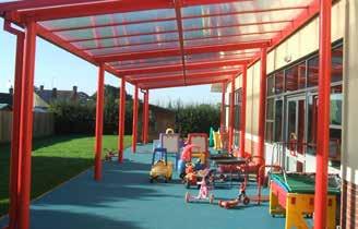 Our Canopies 3 Our Canopies Used for a variety of purposes from work and play areas in the education sector to railway platform canopies, our structures enable outdoor spaces to be used whatever the