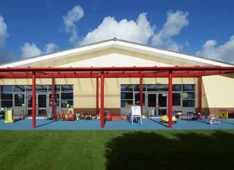 These single pitched roof canopies are often fixed directly to a building,