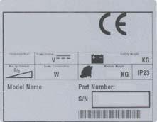 On delivery of the machine Serial number plate When the machine is delivered to the customer, an immediate check must be performed to ensure all the material mentioned in the shipping documents has