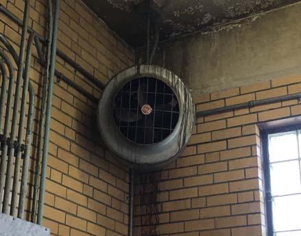 Photo 9 Pump Motor #3 Starter Current Heating and Ventilation System Motor Room: The existing heating and ventilation system consists of a wall mounted propeller type fan, two unit heaters and a 10