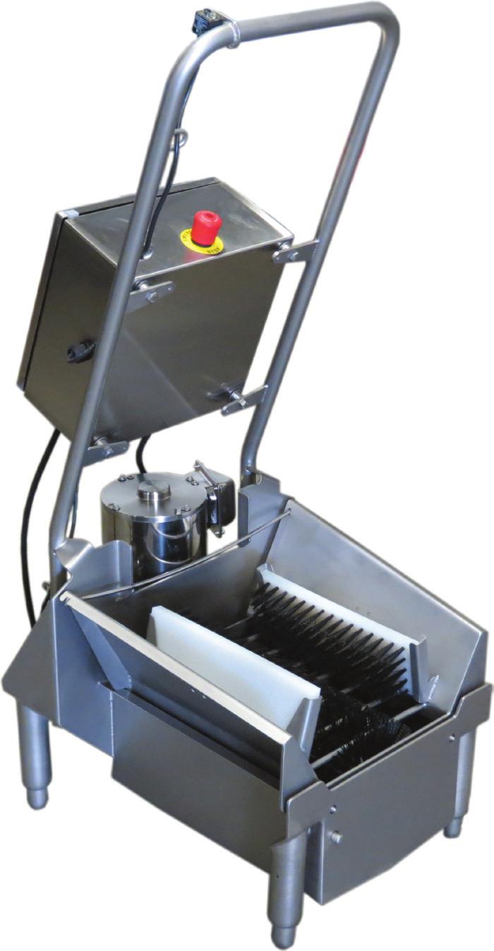BSX400 Single Boot Scrubber Unit - Wet The BSX400 uses two stationery side brushes and one rotating sole brush to thoroughly clean the boot.