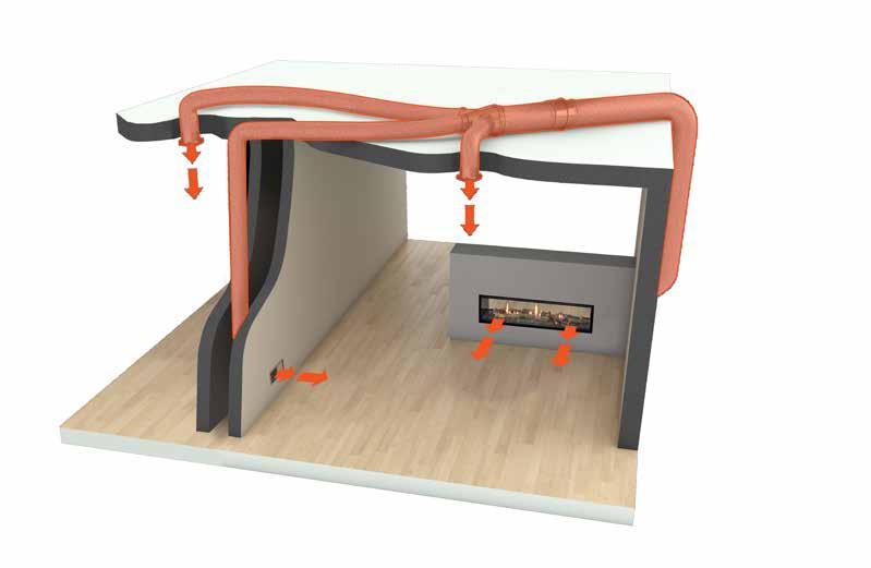 DX Series Features Multiroom Our heat ducting system means that just one Escea