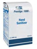 SH206 1000 ml 8/cs. $81.16 Prestige Hand Sanitizer Formulated to kill 99.9% of most common germs. For use when soap and water are not available.
