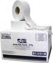 TOILET TISSUE Made from 100% recycled materials, Pro-Link's regular roll tissues contain up to 60% post-consumer content.