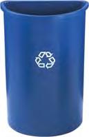 00 UNTOUCHABLE RECYCLING CONTAINERS & TOPS Blue recycle containers contain post-consumer recycled resin exceeding EPA