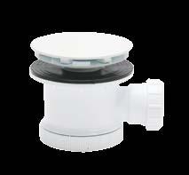 Chrome dome with chrome flange 50mm seal, 40mm outlet EUROFLO ZB36325DB White waste 50mm seal,