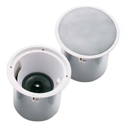 EVID CEILING SPEAKERS The Electro-Voice EVID Ceiling loudspeaker system is a complete package consisting of a bezel assembly, grille, rear enclosure, coax mounted two-way loudspeaker and internal