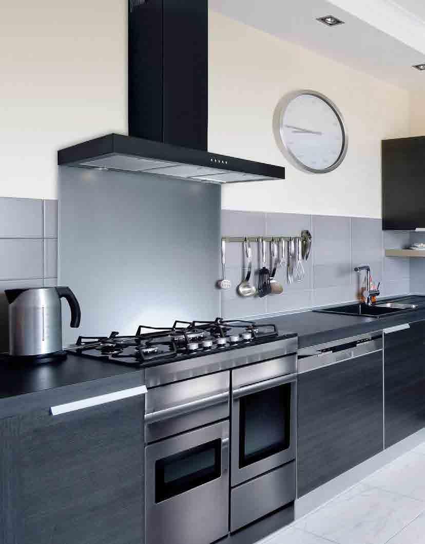WALL MOUNTED HOODS LA-FLT Stainless Steel and Black Sleek & Contemporary Introducing the