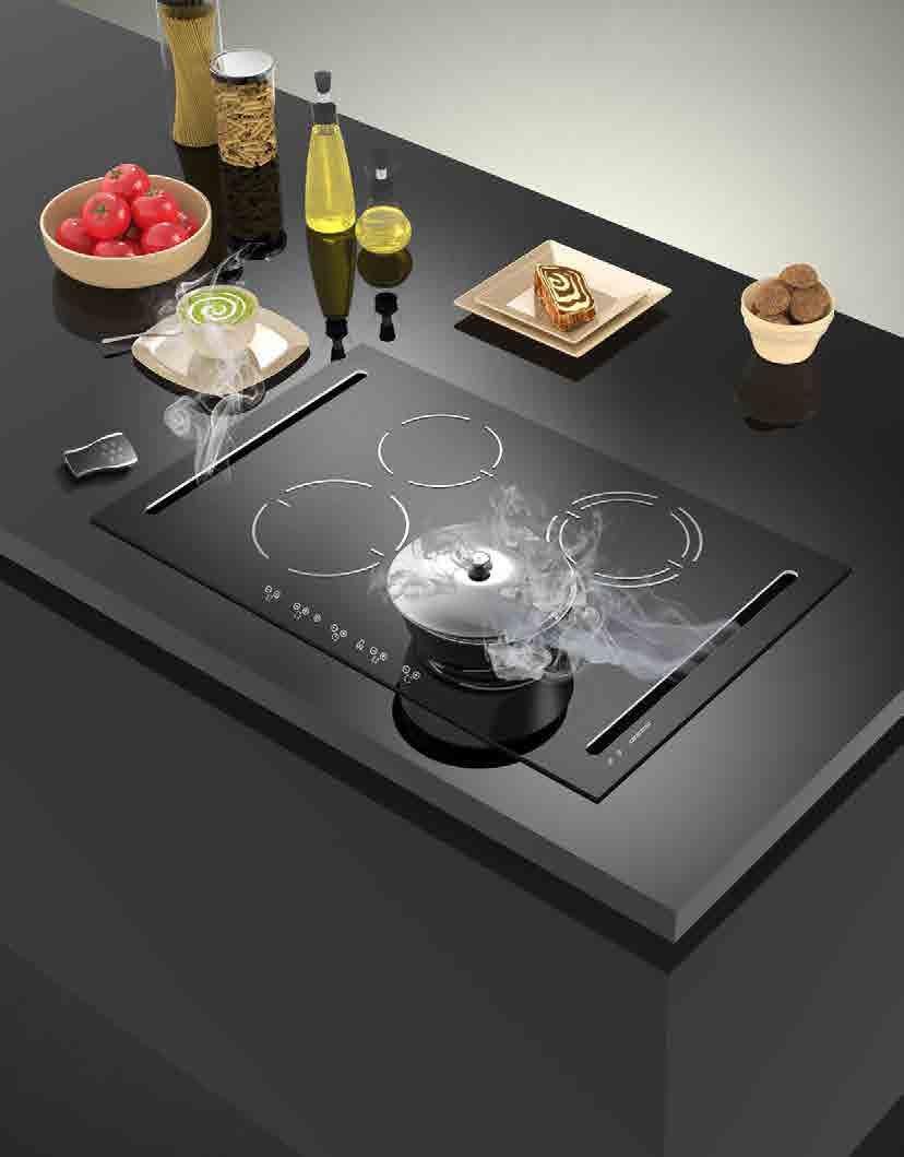 INDUCTION HOBS WITH EXTRACTORS LA-83-INDEXT The INDEXT has all the advantages
