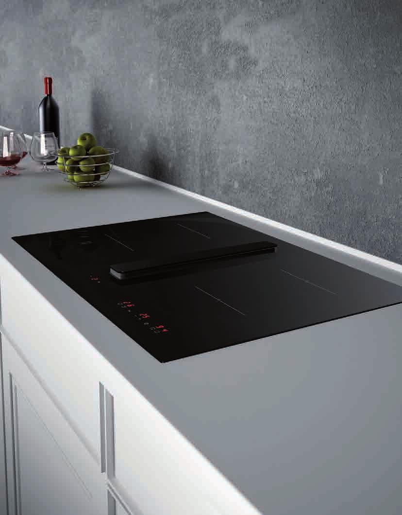 INDUCTION HOBS WITH EXTRACTORS LA-78-INDEXT Luxair are introducing a new concept with this induction hob with built in extractor.