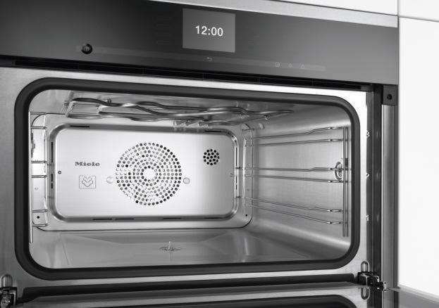 Combination steam oven XL Features and benefits Wireless food probe CleanSteel Stainless steal cavitiy No supervision necessary: The countdown indicator keeps