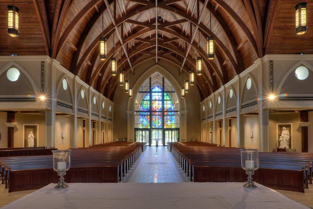 A1.07 The arch motif is borrowed from the church s architecture and integrated throughout the interior.