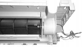 horizontal grille and the heat exchanger with procedure 4. 2) Loosen the set screw of the cross flow fan.