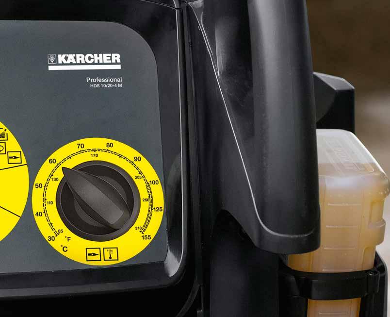 3 Cleaning performance 5 Operational Reliability Highly efficient cleaning is the standard thanks to Kärcher s patented nozzle technology, ceramic pistons, turbo fan, and increased pump efficiency.