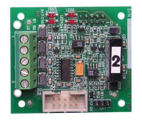 The CM-board converts the logic levels of the CM-32 s serial channels to RS232. The module can be configured to transfer a fire condition as a break on the RS232 line.