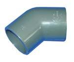 149 45 Elbow W45/25PVC End Cap EK25PVC Pipe Clip RK25PP Pipe Clip RK16PP Conical Sample Point APK 45 Elbow for 25mm pipes Angle: 45 Material:
