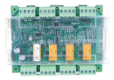 47 Panel Ancillaries and Modules QIO850 Quad Input/Output Module The Quad Input/Output Module connects directly to the MZX Digital loop and provides four change over relay outputs, four High Voltage
