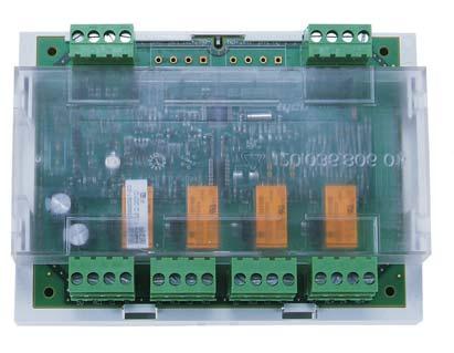 49 Panel Ancillaries and Modules QRM850 Relay Module The Quad Relay Output Module connects directly to the MZX Digital loop and provides four change over relay outputs or four High Voltage Relay