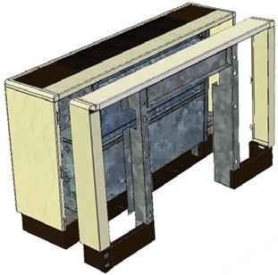 Rear Cabinet Extension Option This kit is available for applications where additional depth is needed. This kit is not designed to be an air duct or outside air plenum.