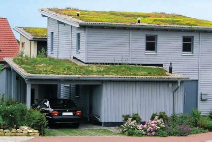 The roof edges need to have slightly higher upstand than the planned green roof buildup, which is 100 mm with the Optigreen Garage Package.