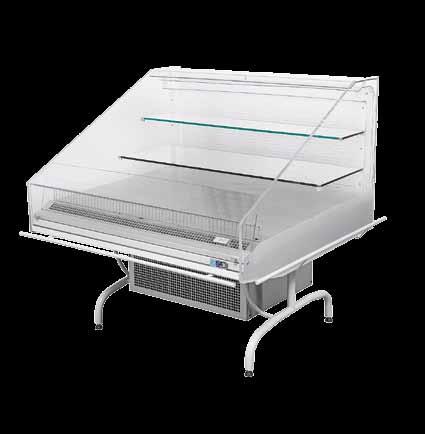 ALPHA Semi-vertical Spot Merchandiser With Shelves Alpha is the new plug-in refrigerated spot merchandiser with ventilated refrigeration (RV) that s ideal for displaying and promoting cold cuts,